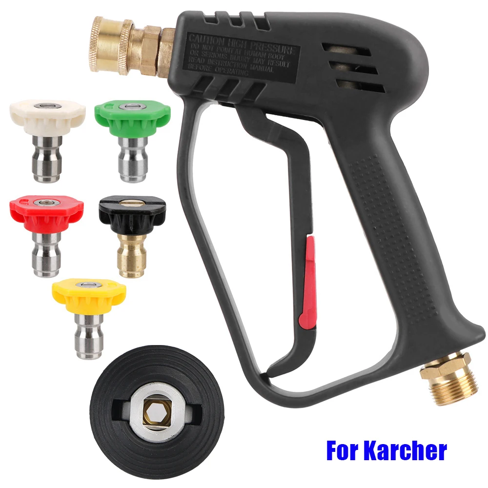 

4000PSI Color Nozzle Kit with 5 Quick Connect For Karcher/Nilfisk M22 14MM Cleaning Water Gun for Car Cleaning High Pressure