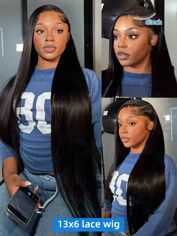 شفاف 13x4 الدانتيل الجبهة خصلات الشعر المستعار الإنسان 30 بوصة 13x6 العظام مستقيم الدانتيل الباروكة الأمامية للنساء قبل قطعها جاهزة لارتداء #4