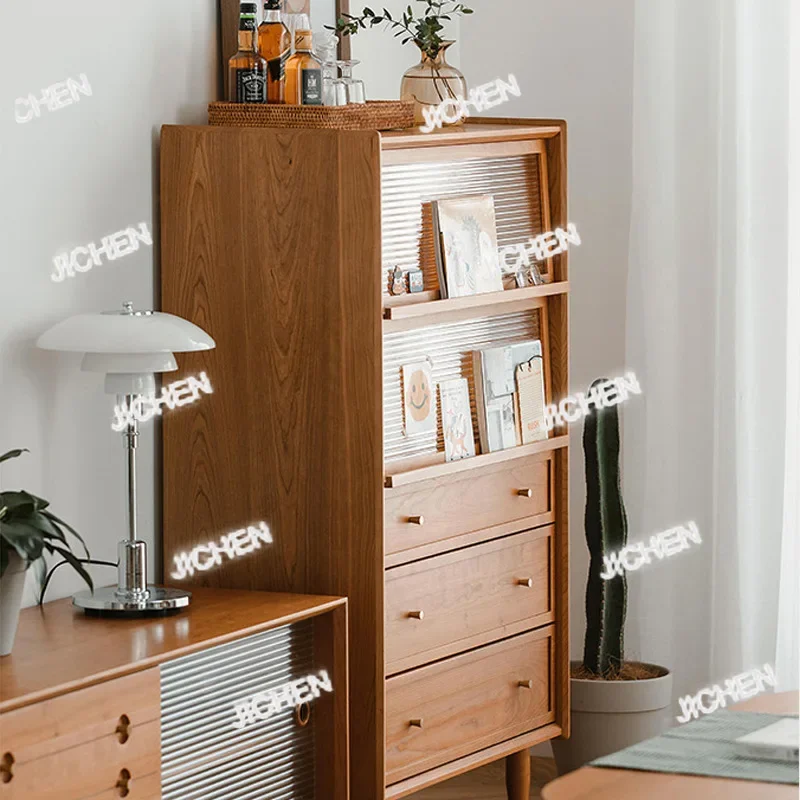 

Музей HS, обеденный боковой шкаф, скандинавский вишневый деревянный диван для гостиной, боковой шкаф, японский кухонный шкафчик из цельного дерева, шкаф