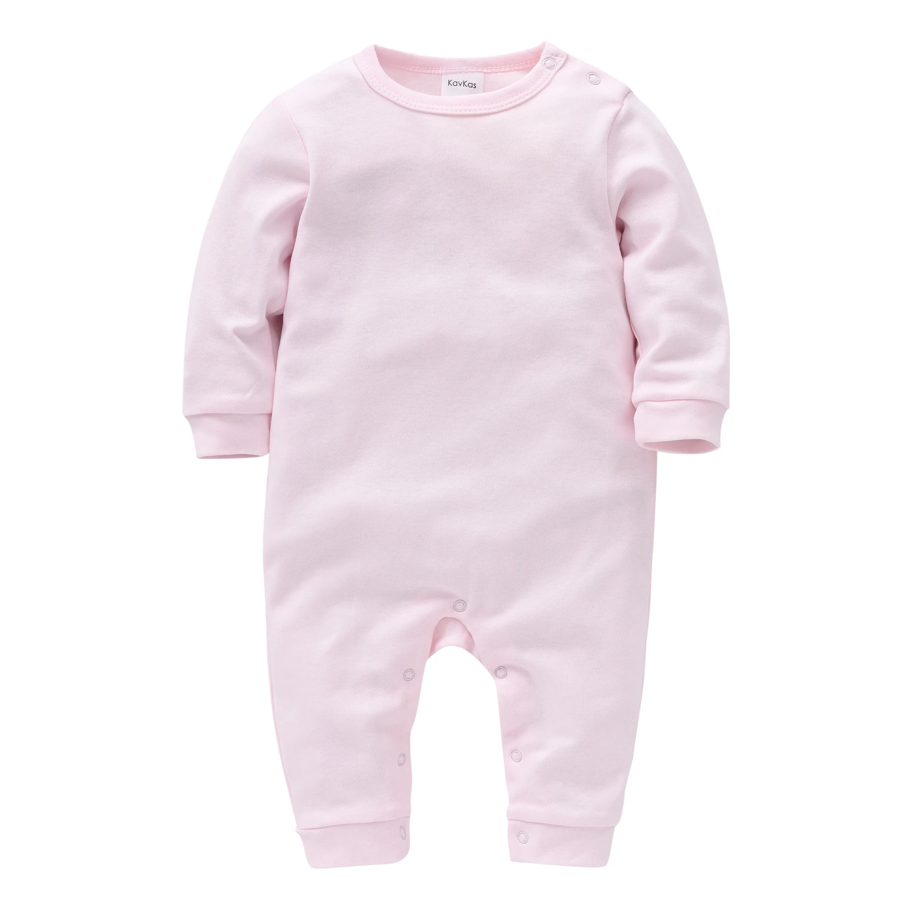 Kavkas Baby Girls Boy Rompers 100% Cotton Long Sleeve 0-18M Clothes Newborn Pink Blue Costume