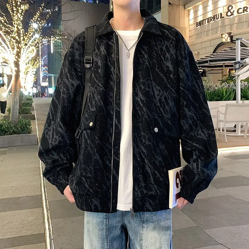 

Рабочая куртка, мужская весенне-осенняя морозостойкая модная свободная вельветовая куртка большого размера в гонконгском стиле в стиле ретро