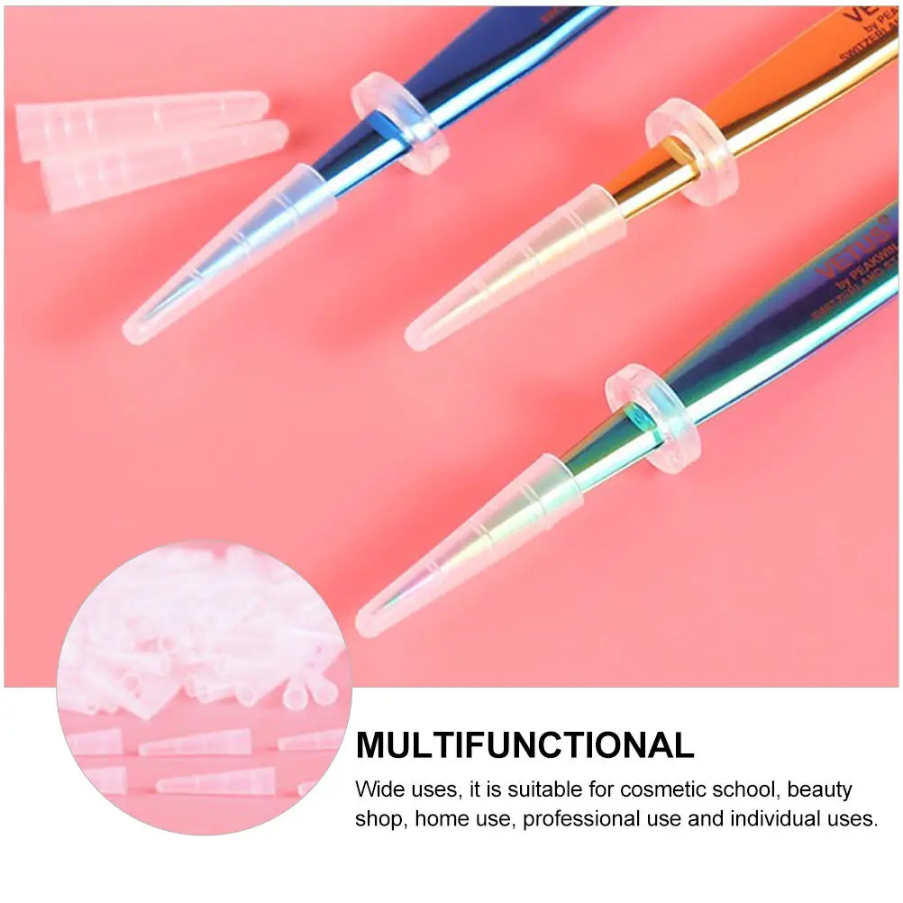 1 Set Of Eyelash Extension Tweezers Caps Small Portable Dust-Proof Non- For Beauty Salon Cosmetology School Home Use