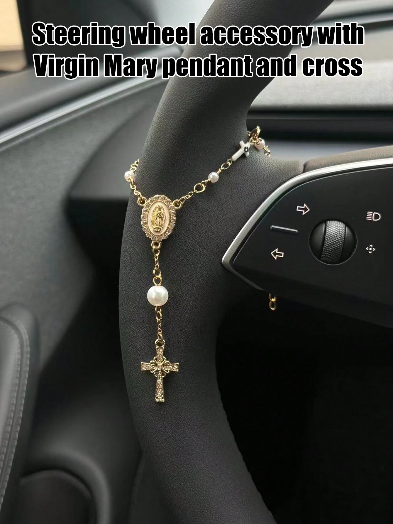 

1 Steering wheel bead pendant | Car pendant accessories | Car pendant | Unique and fashionable car pendant decoration