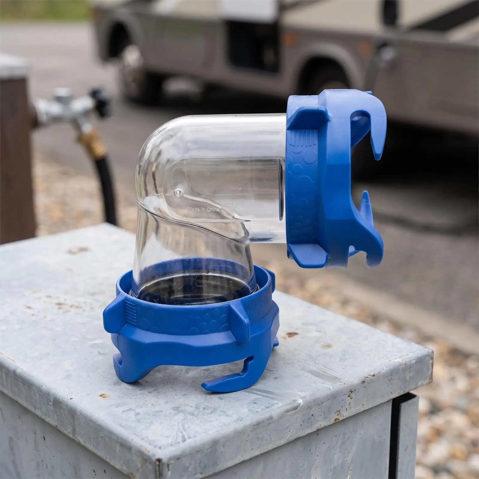 Visual Flow Clear Elbow Connector Vehicle Drainage Fitting Water Butt Connector Style Adapter for RV Trailer