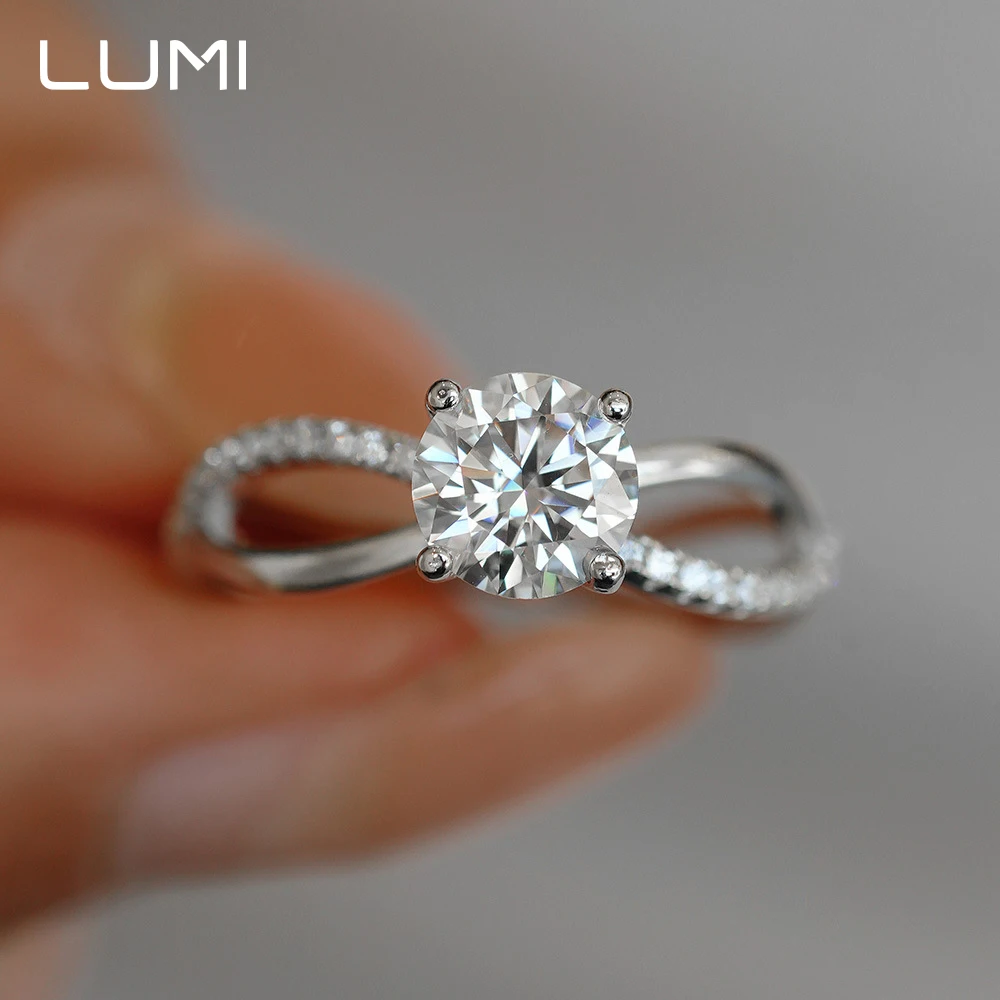 

6,5 мм 1 карат скрещенное кольцо с муассанитом для женщин, красивые кольца на свадьбу, день рождения, годовщину для унисекс, подарок, лабораторный бриллиант