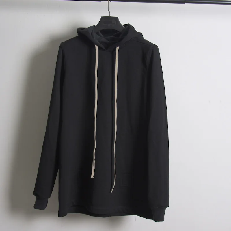 R0 Hoodie Men Black Hooded Thickened Cotton Oversized Hoodies Winter Warm Top Fashion Men's Pullover