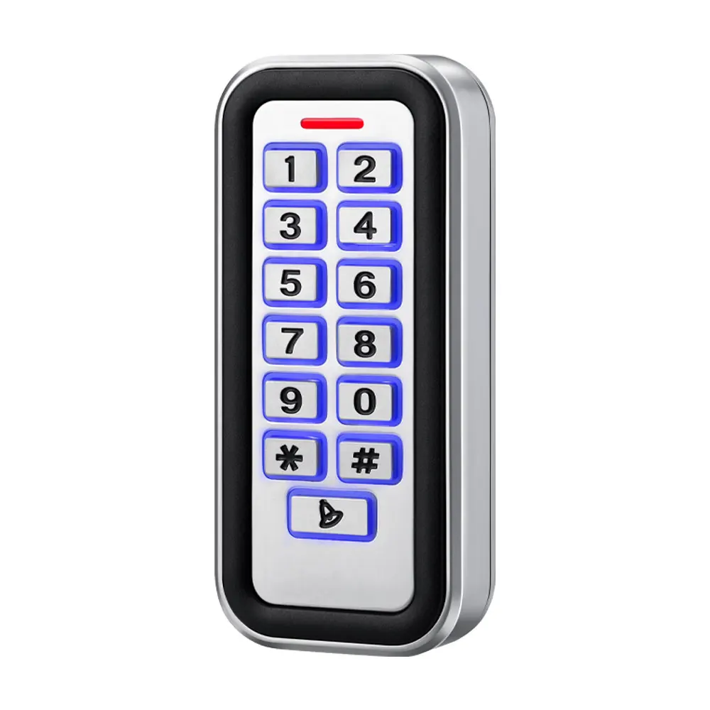 IP67 Waterproof 2000User Zinc Metal Access Control Keypad 125Khz RFID Card Reader with Wiegand Output & Input Entry Door Opener