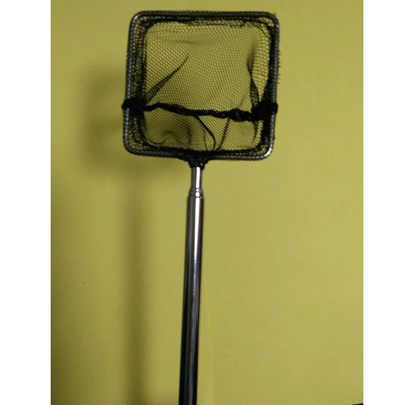 

Aquarium Square Net 70x70mm 210-410mm Length Black Nylon Stainless Steel Shrimp Fish Tank Cleaning Tool Betta Net