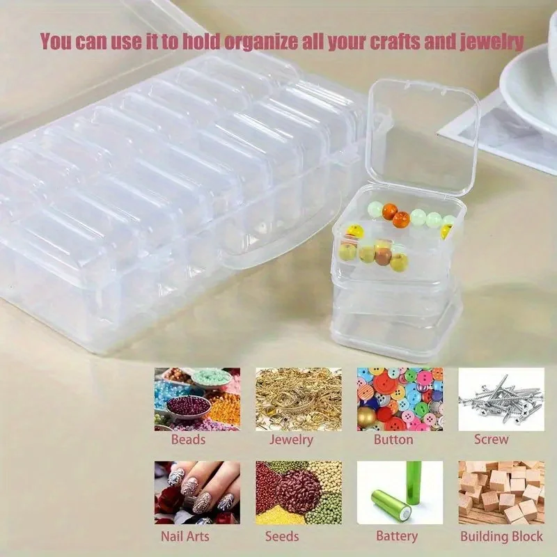 20-Piece Clear Craft Organizers 5