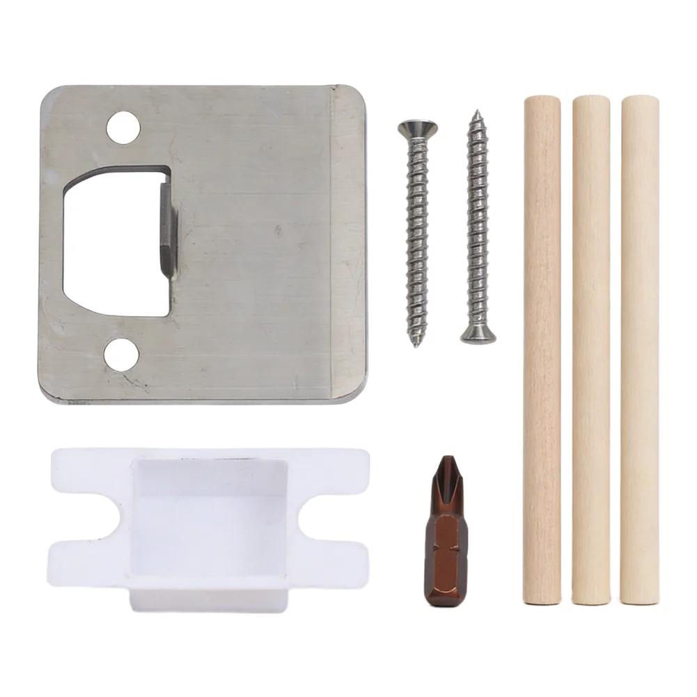 Extra Wide Lip Door Latch Striker Made with Stainless Steel and Passivated Edges to Prevent Snagging on Clothing
