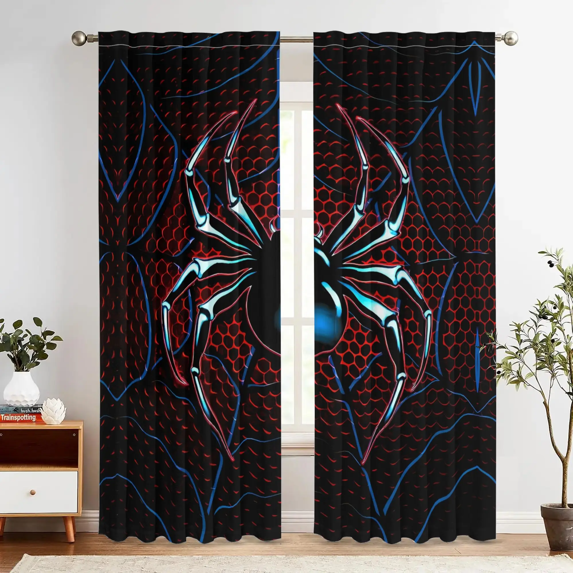 Spider Creative designs curtains with rod-mounted installation. They are suitable for living rooms, bedrooms rooms and hotels.