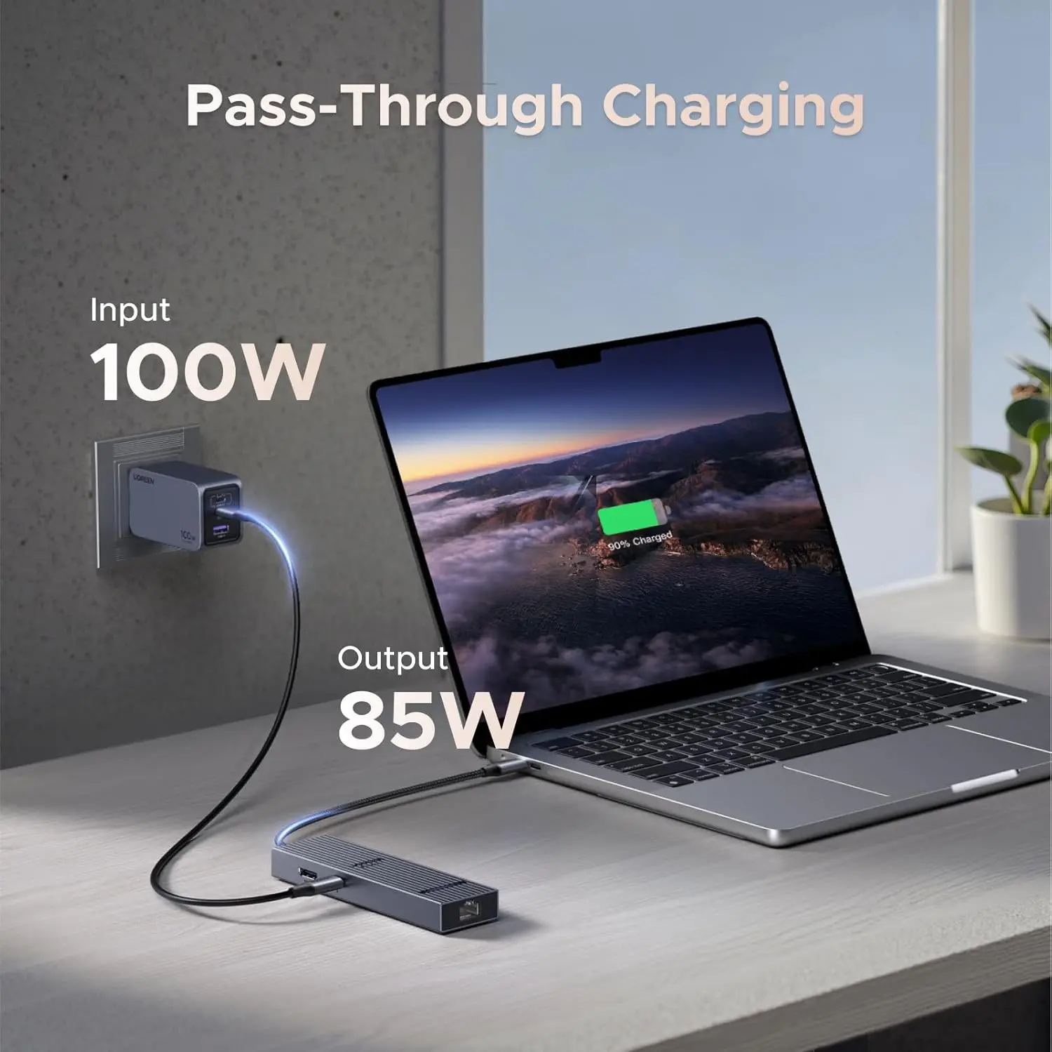 UGREEN Revodok Pro Adattatore USB C Hub Gigabit Ethernet 6 in 1 con HDMI 4K 60Hz, ricarica PD da 100 W, porte dati USB A&C 3.2 da 10 Gbps