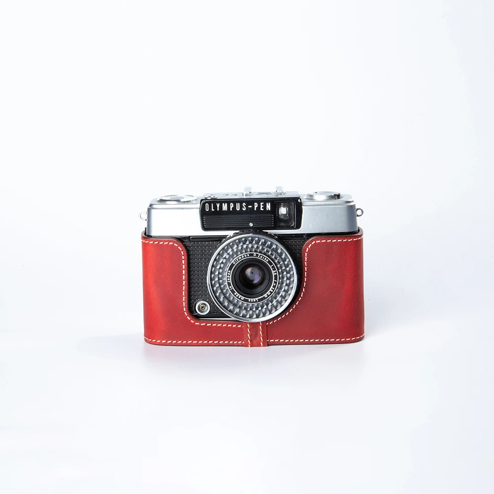 For Olympus Pen EE-3/EE/EE-2 Case Genuine Real Leather Half Cover