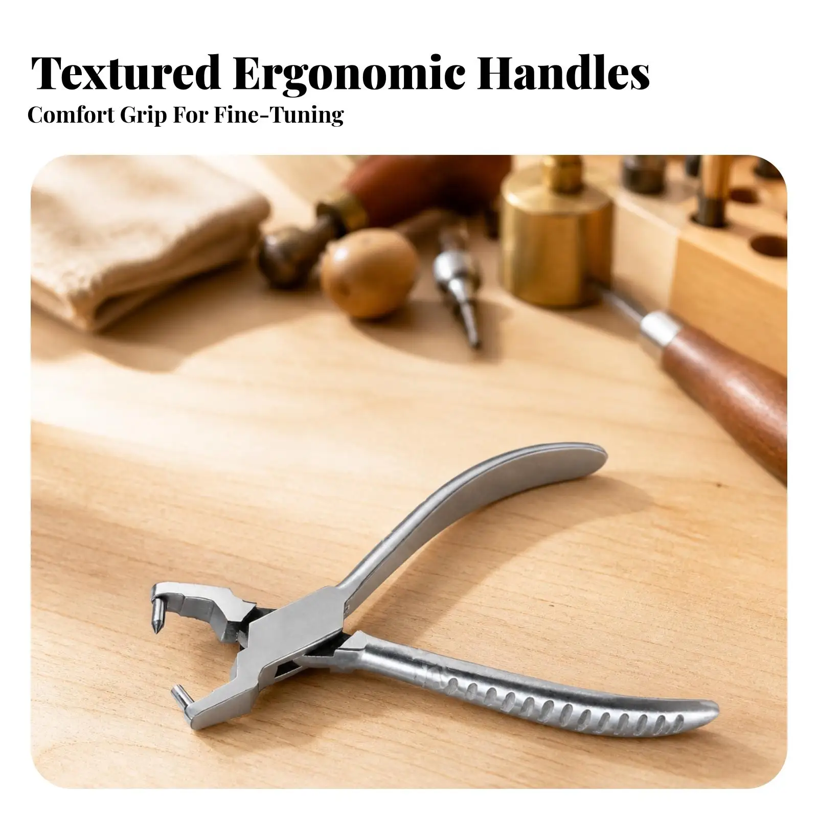 Saxophone Clarinet Repair Pliers Tool with Angled Head and Ridged Grip Handles for Alto Saxophone Accessories Maintenance