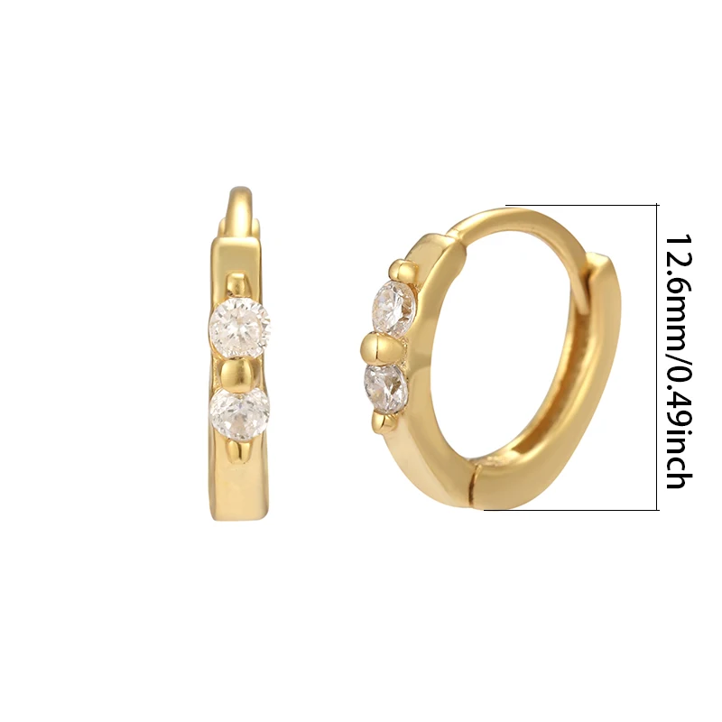 925 Silver Classic Double Diamonds Women's Earrings Hypoallergenic Suitable for Gift Giving