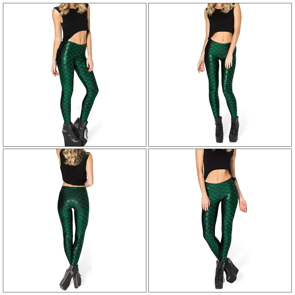 Mallas elegantes para escenario, pantalones delgados, verde oscuro, 1 unidad