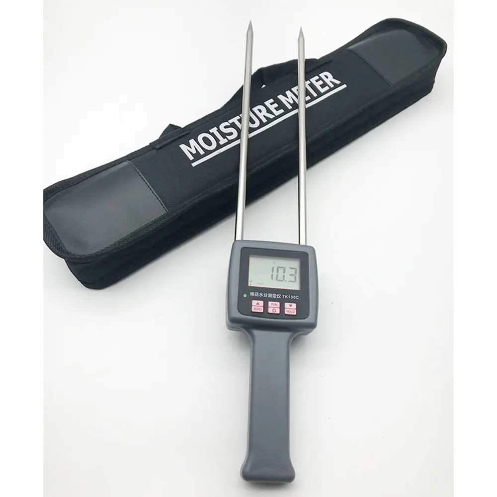 Digital Cotton Seed-cotton Moisture Meter Digital Tester Hygrometer Humidity Tool Professional 7-40% TK100C