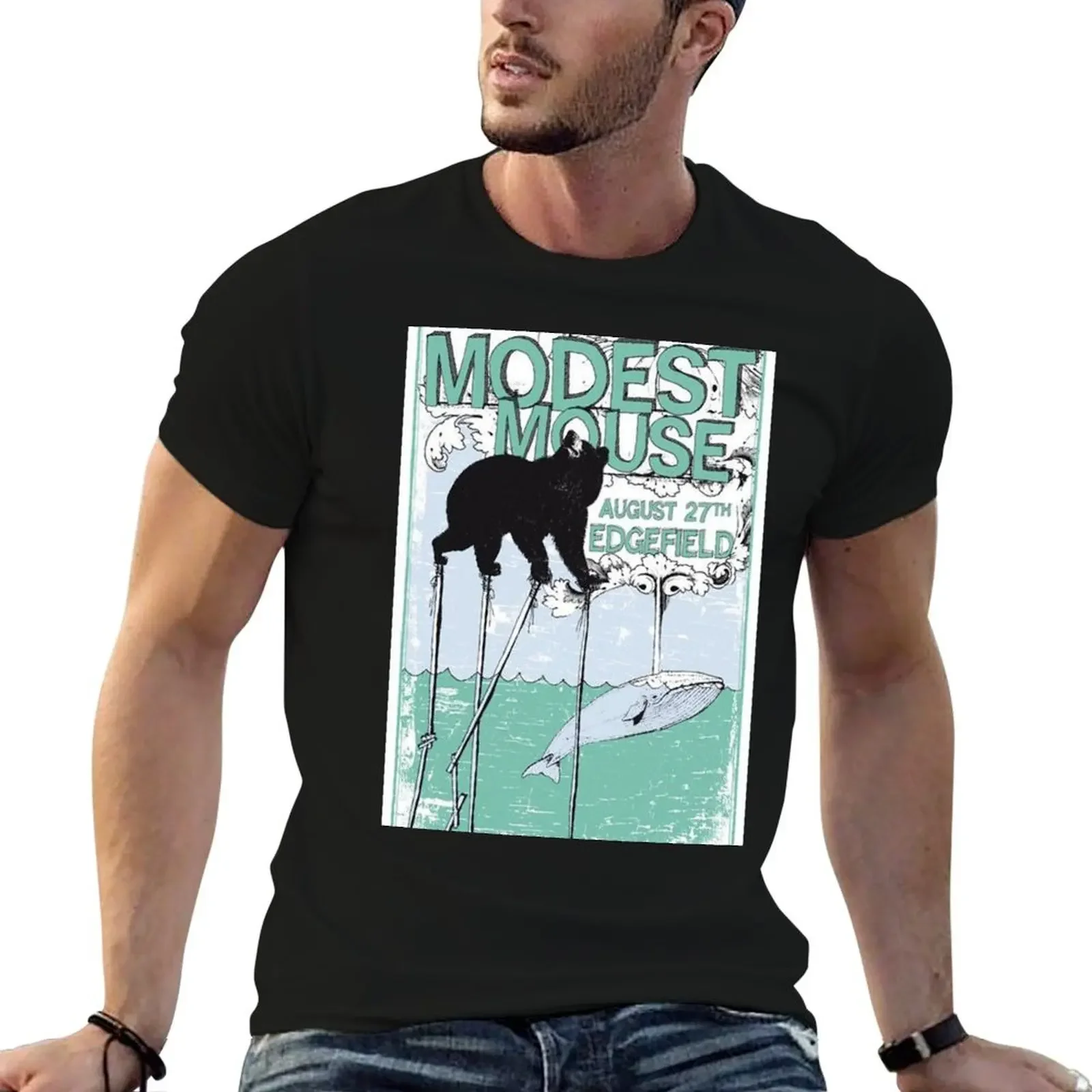 Modest Mouse Bear Edge Field T-Shirt anime figures Aesthetic clothing mens designer t shirt