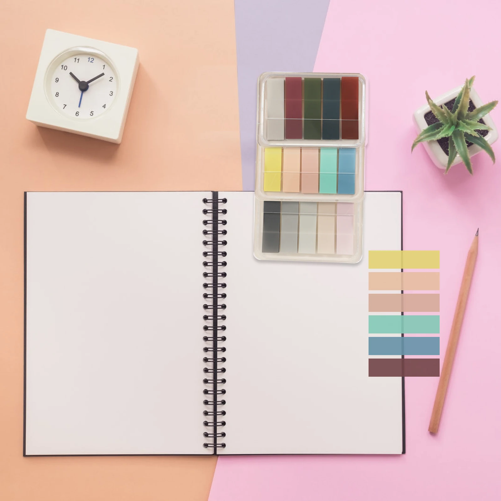 

6 Boxes Convenient Sticky Page Markers Colored Reading Strips Household Reading Supplies Book Tabs Page Marker