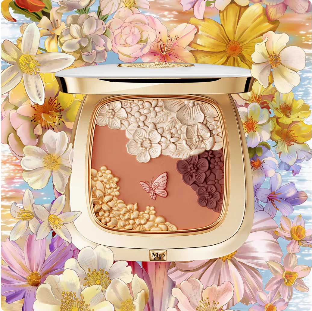 لوحة ظلال عيون من MAOGEPING Blossom Gaze 6g مستحضرات تجميل أصلية 100%