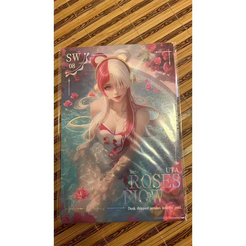 Anime One Piece A6 Card Nico Robin Shirahoshi Nami Uta Vinsmoke Reiju Collectible Cards Christmas Birthday Gifts Children's Toys