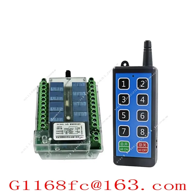 8 Channel DC 8-86V RF 12V/24V/36V Cont Wireless Remote Motor Control Switch