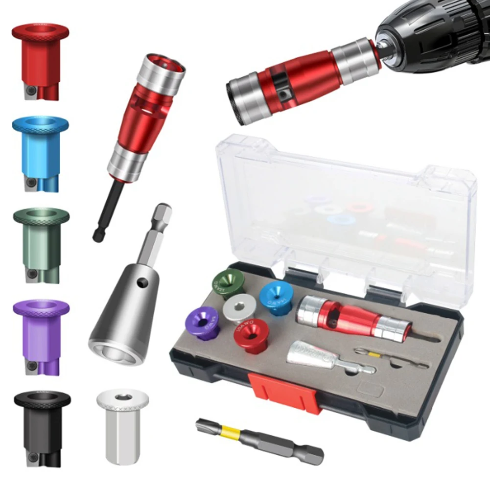 8pcs Electric Wire Stripper Set Adjustable Cable Stripping And Twisting Tool For 6-14AWG For Multi Size Aluminum Alloy Drill Bit