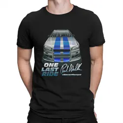 Fast & Furious Movie Skyline GTR R34 Tshirt Homme Men's Tees Blusas Cotton T Shirt For Men