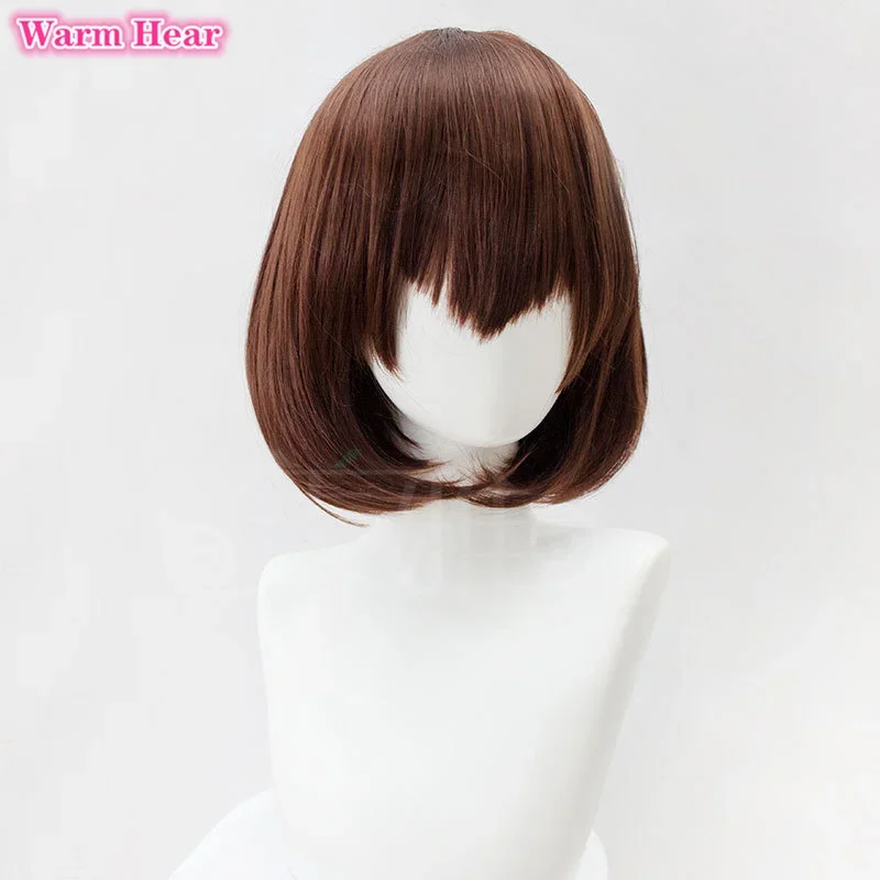 Game Undertale Chara Frisk Wig Short Brown Bob Heat Resistant Synthetic Hair Cosplay Wigs  a wig cap