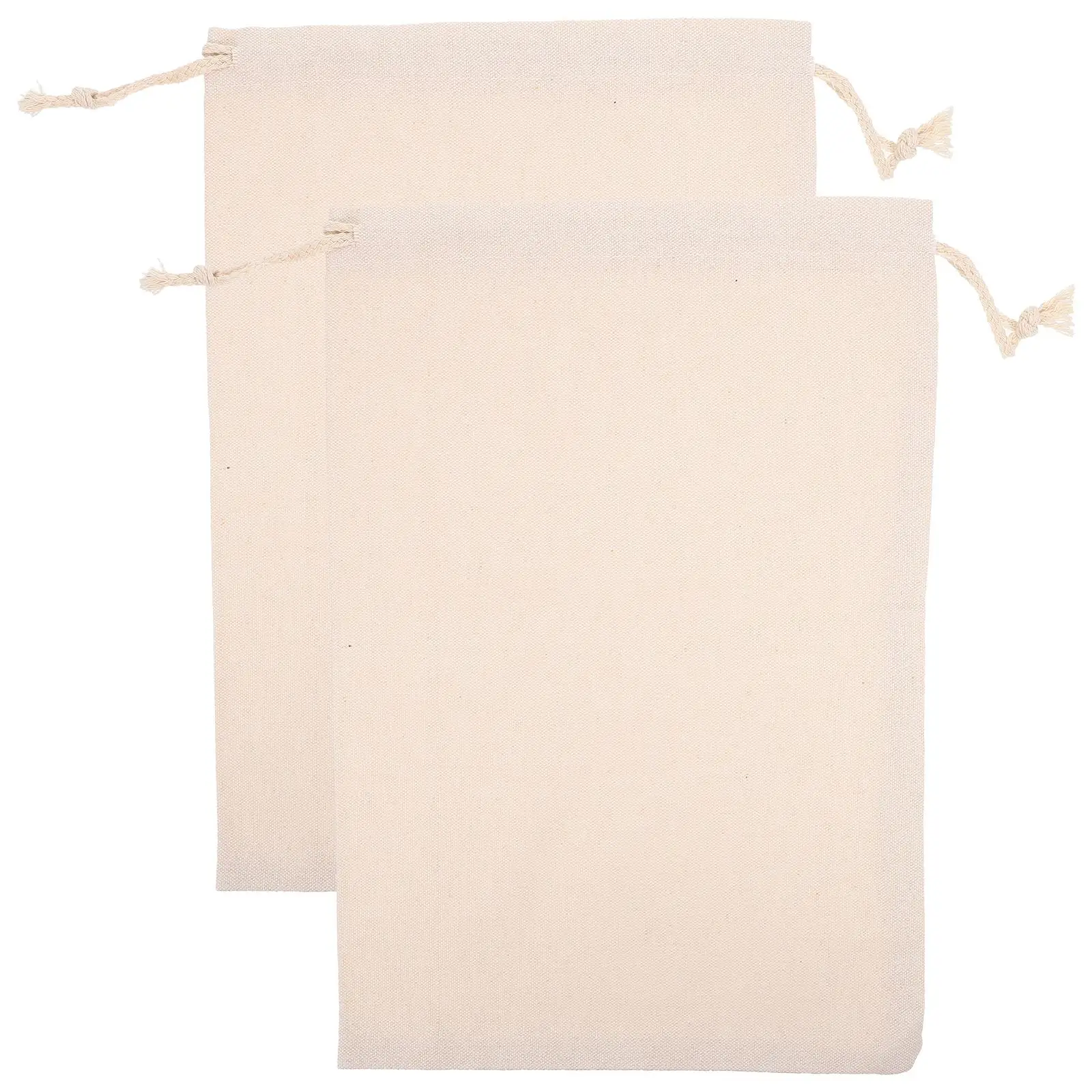 

2 Pcs Large Capacity Canvas Storage Bags Kitchen Drawstring Vegetable Potato Onion Breathable Reusable Fabric Tote ganizers