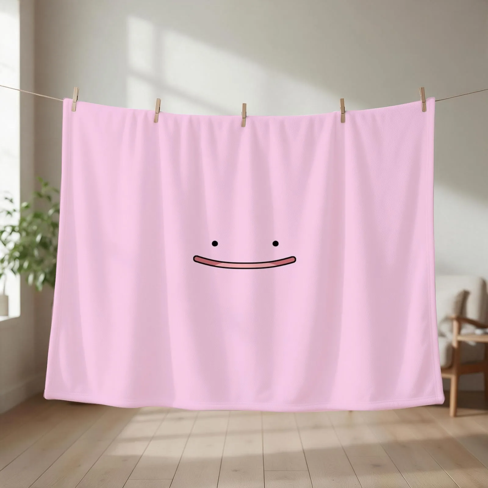 Ditto Face (Ditto-fy Anything!!) Throw Blanket couch cozy soft plush fuzzy picnic outdoor blanket