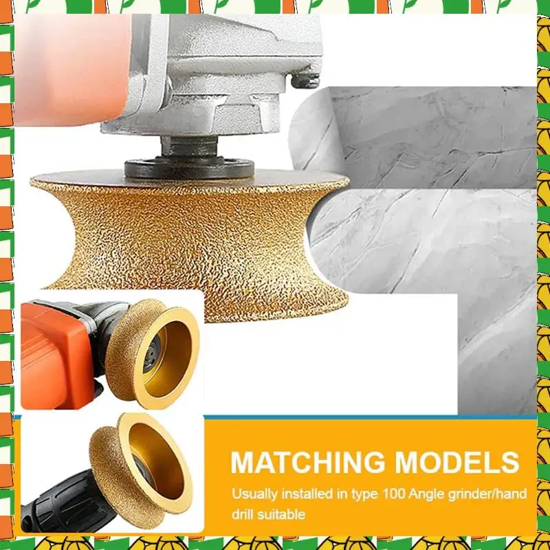 Professional Tool Edge Diamond Grinding Wheel, 3 Inch Profile Hand Diamond Wheel, Round Dry Vacuum Brazed Diamond Grinding Wheel