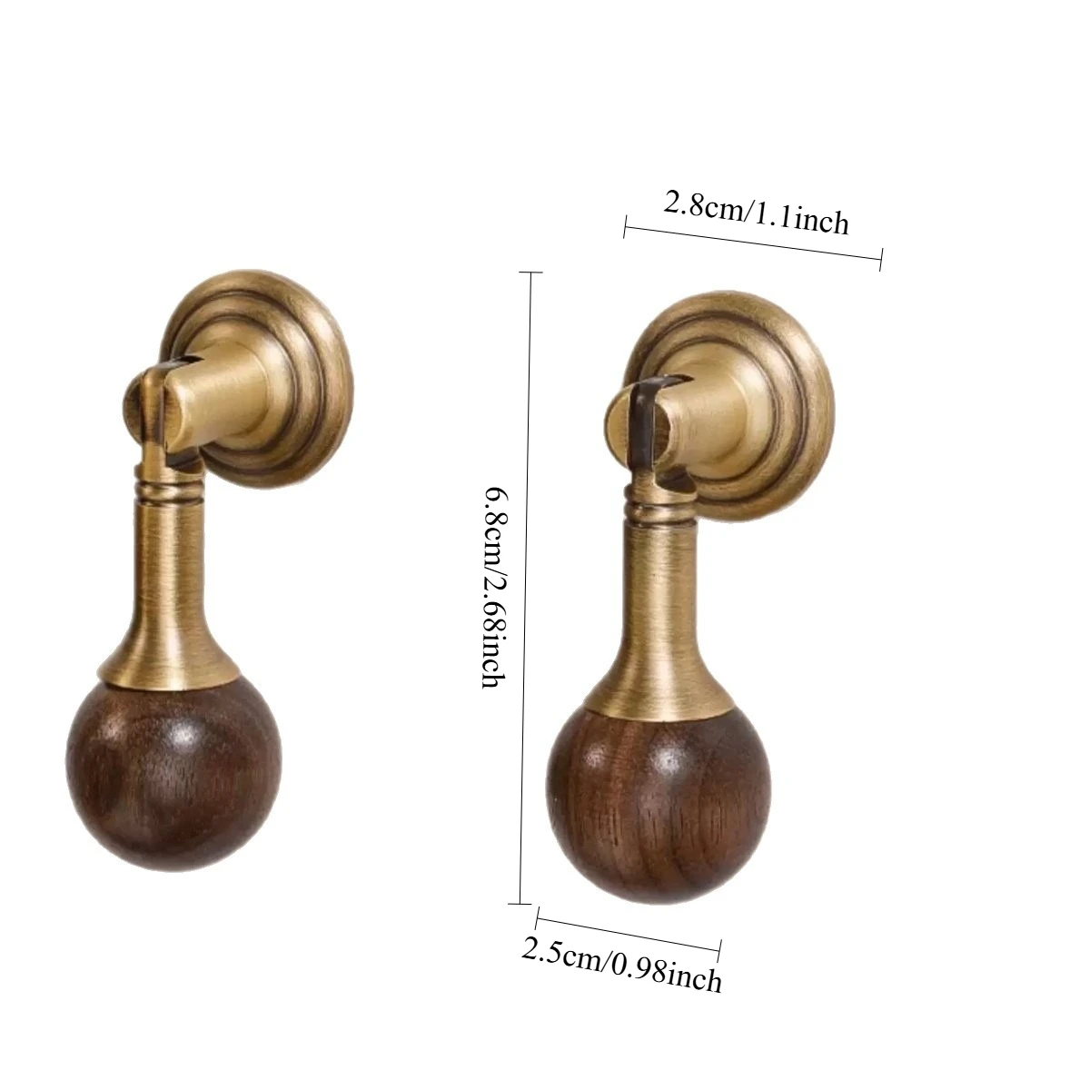 1Pc Antique Brushed Kitchen Cupboard Knobs Cabinet Storage Handles Wooden/Marble Drawer Knobs Furniture Hardware Wardrobe Closet