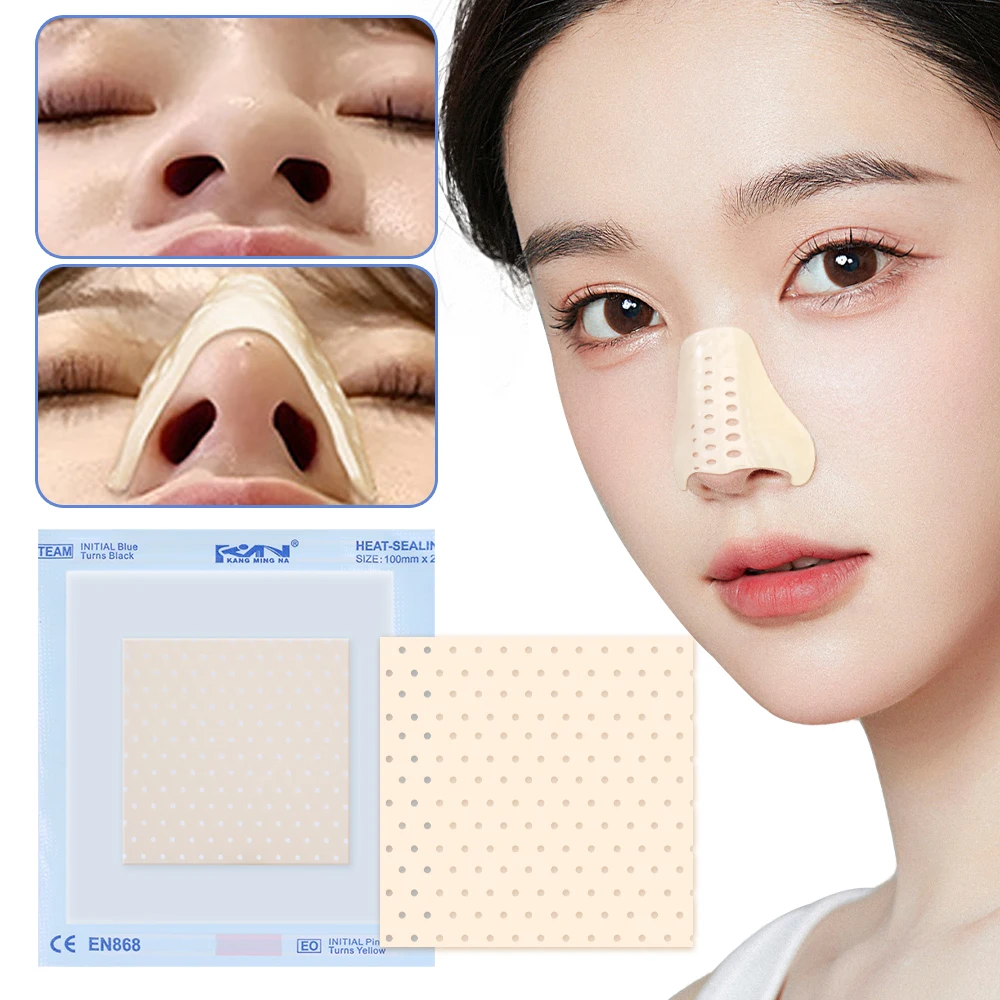 1-10PCS Reusable Thermoplastic Nose Clip Breathable Nose Bridge Height Corrector Shrinking Nasal Wing Stickers Health Care Brace
