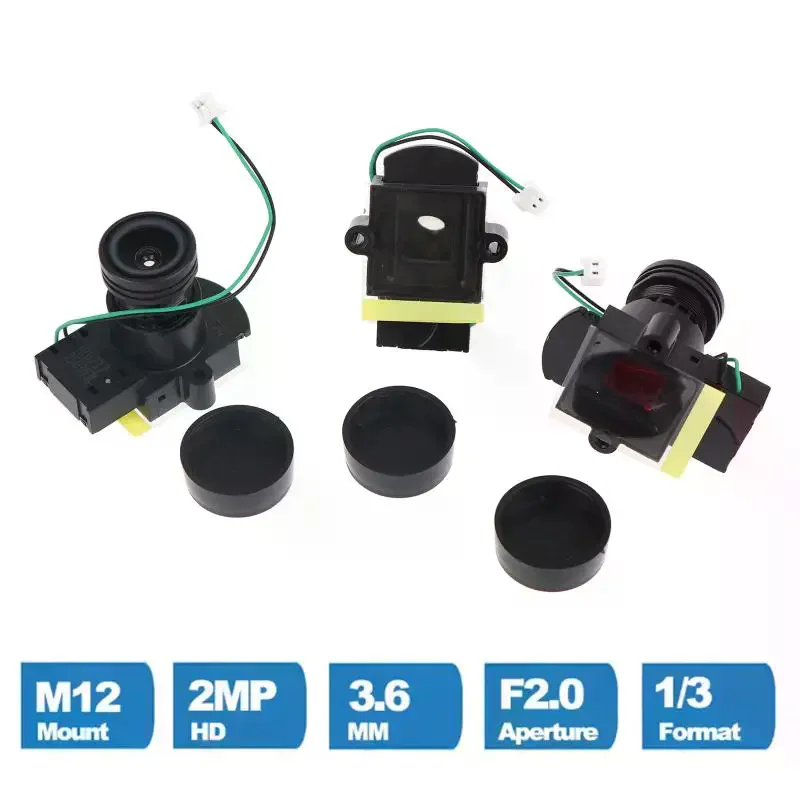 3.6mm Lens 2 Mega Pixel F2.0 Aperture 95 Degree Wide Angle Camera Lens for Security CCTV Surveillance System Home Monitoring
