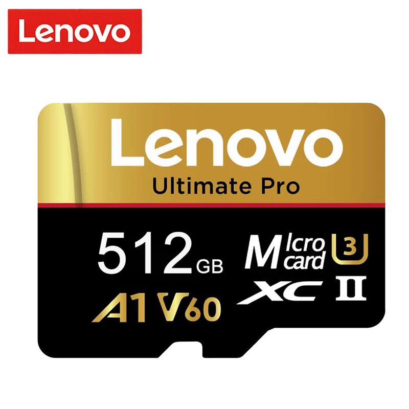 Karta pamięci SD Lenovo, 512 GB, 256 GB, 128 GB, 64 GB, szybka karta Micro SD V60 U3, karty TF Flash, 4K HD, wodoodporna, do telefonu/tabletu. — 2