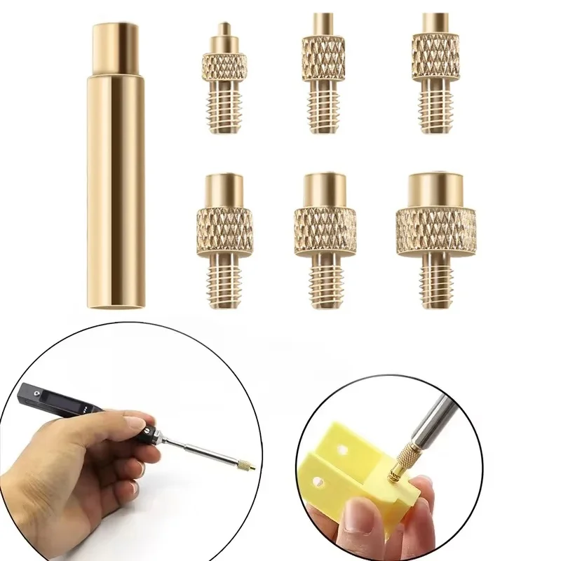 Heat Set Insert Soldering Iron Tip Tool Knurled Thread Insertion Plastic For 3D Printer Hot Melt Nut Implant Machine Copper Nut