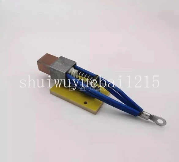 32x25x60mm Four Wire High Copper Carbon Brush+Aluminum Brush Box+Fixed Plate,For Welding Positioner Turntable Table Tube Welder
