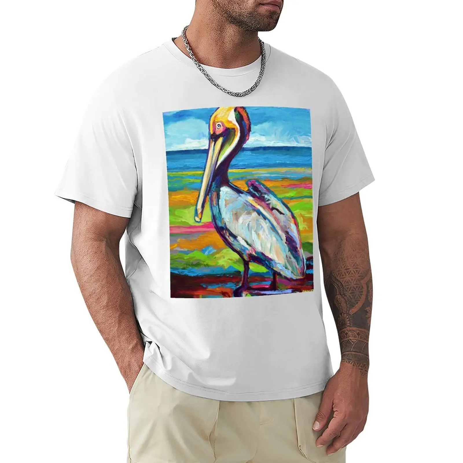 

Colorful St Pete Pelican T-shirt new edition hippie clothes Blouse oversized fitted t shirts for men