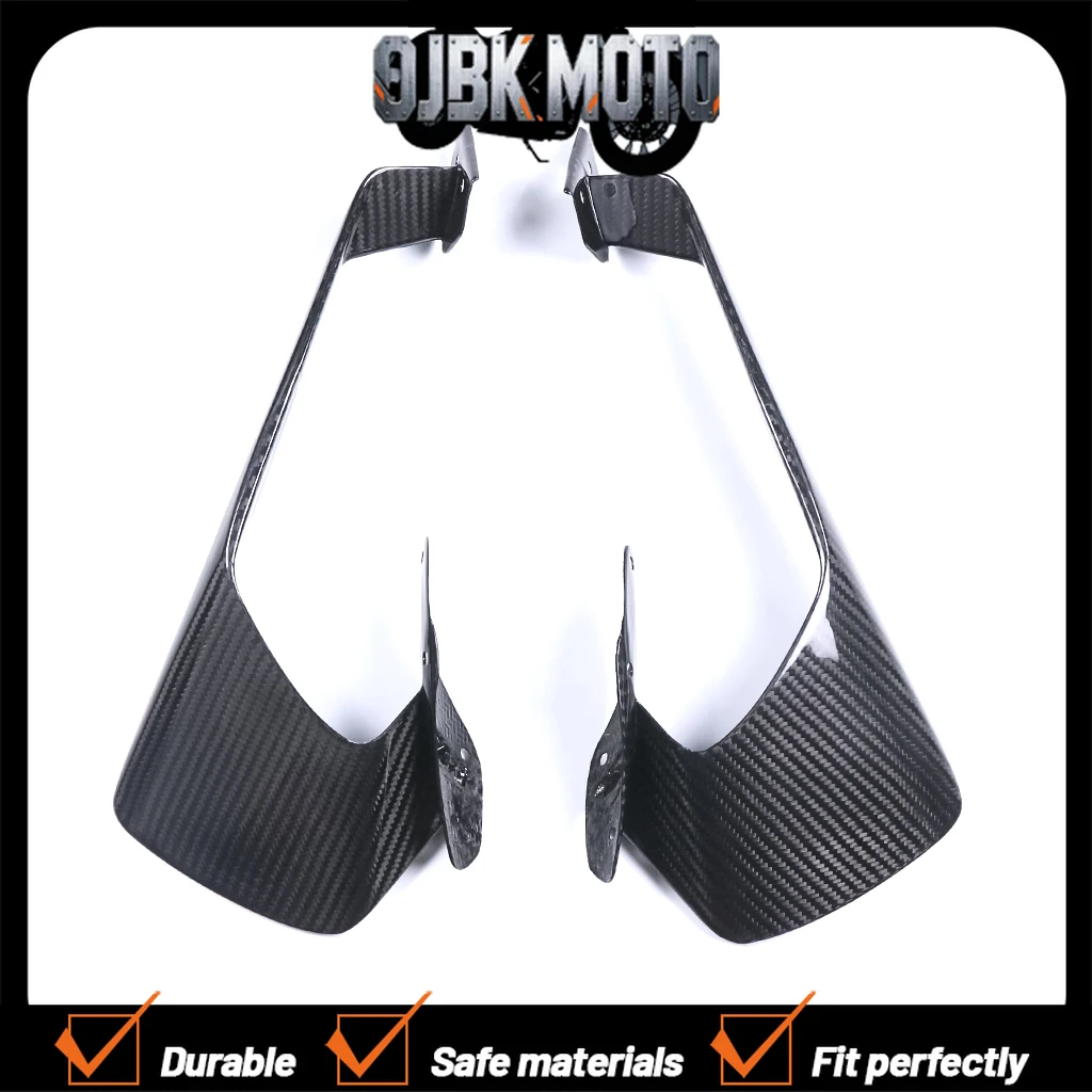 【Perfect fit】For Yamaha YZF R1 R1M 2020 2021 2022 2023 2024 2025 100% Real Carbon Fiber Front Winglets Fixed Wind Wing Fairing