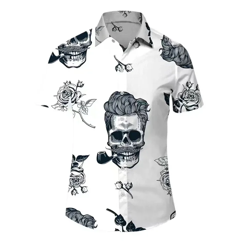 

Men's shirt lapel summer short-sleeved Hawaiian personalized pattern 3D printing daily casual work vacation comfortable design