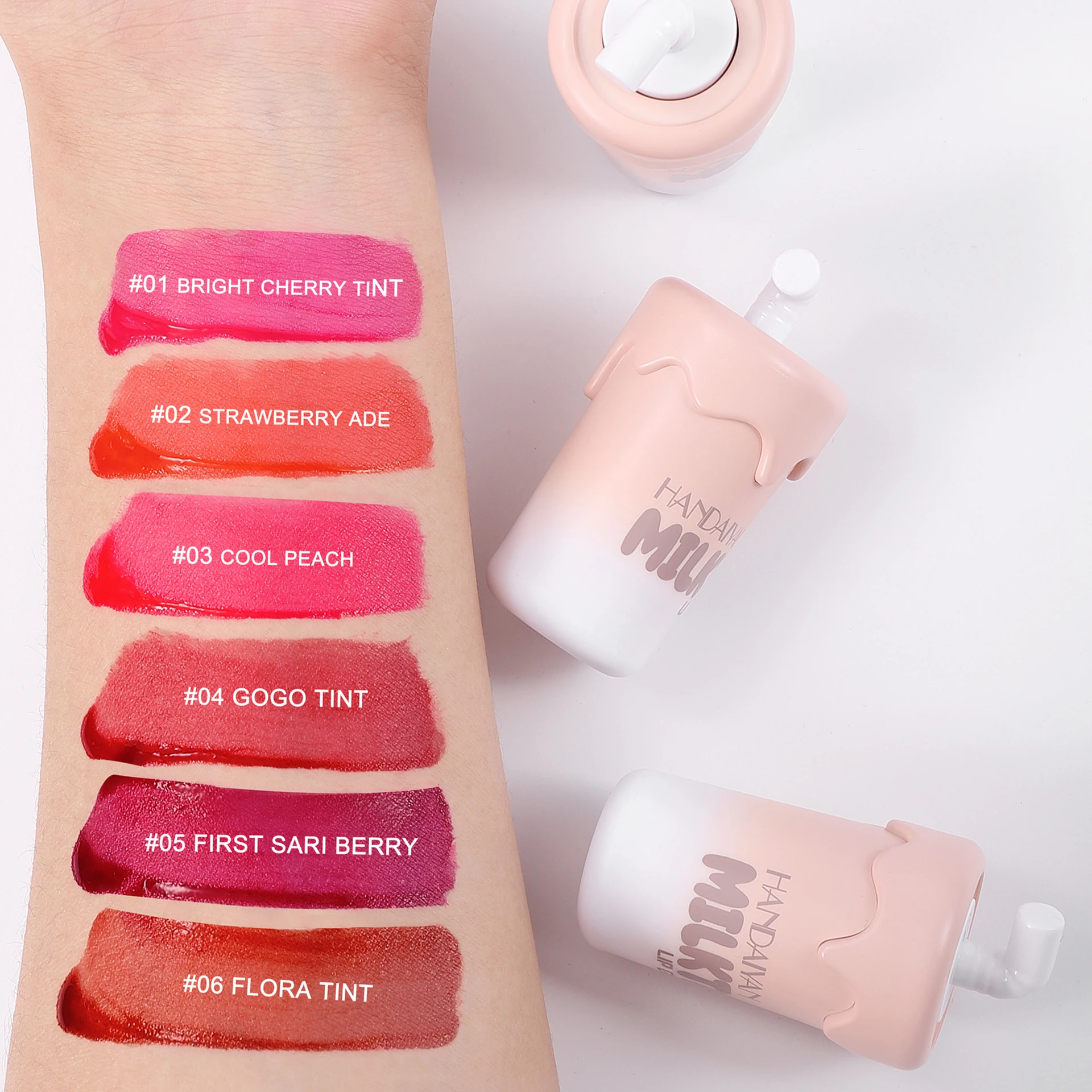 Lip Glaze 6 colori Matte Nutriente Idratante Labbra e Guance Argilla per labbra antiaderente