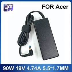 에이서 아스파이어 노트북 어댑터 충전기, 7110 9300, E1-531, E1-571G, M5-581G, V5-571P, 4925G 전원, 19V, 4.74A, 90W, 5.5x1.7mm, 5750G, 5755G
