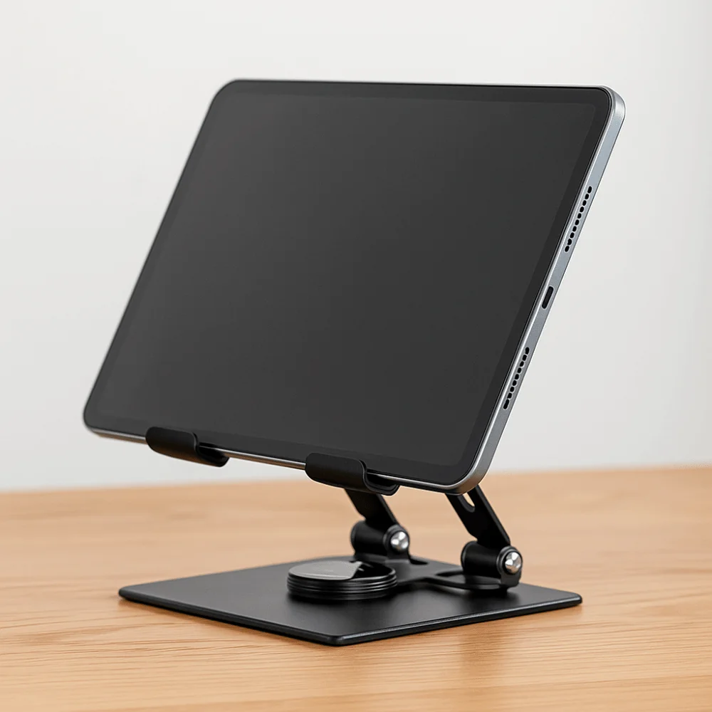 

Durable 360° Rotation Tablet Stand Heat Dissipation Multi Angle Tablet Holder Metal Foldable Tablet Phone Bracket Universal