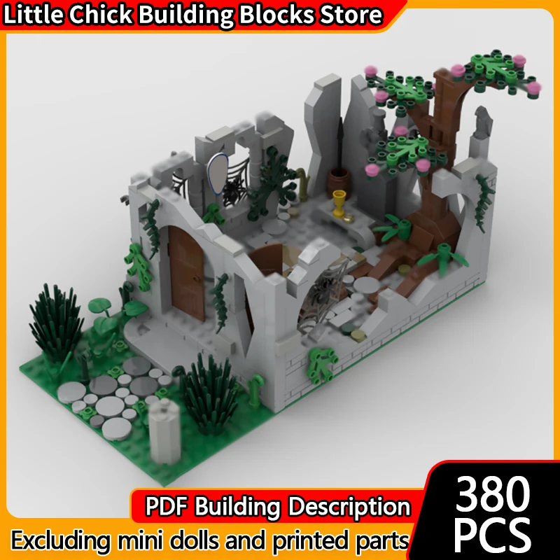 

Средневековый замок, модель MOC, строительные кирпичи, церковная архитектурная модульная технология, детские праздничные подарки, сборные игрушки, костюм