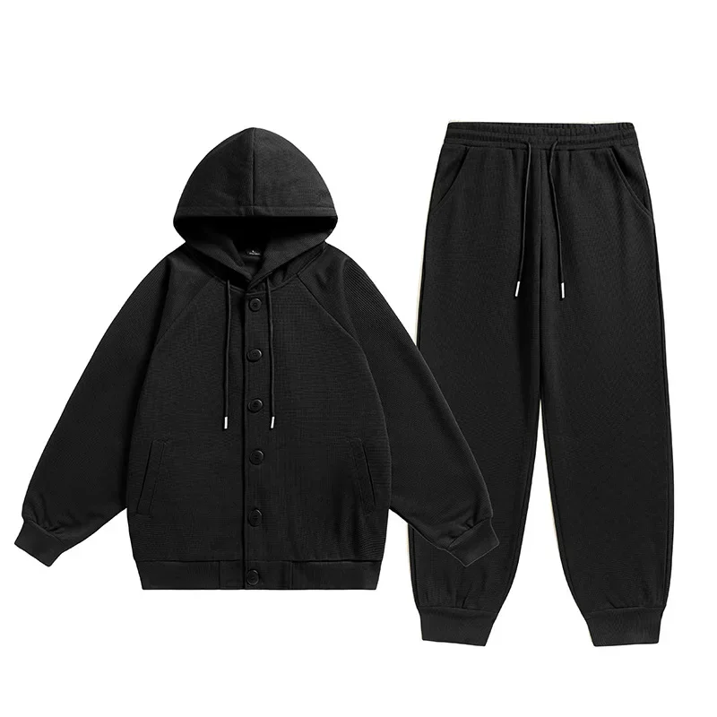 2024 Autumn Winter Men's Running Tracksuit Hoodies + Sweatpants 2 Pieces Casual Track Suit Sportswear Male Fashion Suits image 2