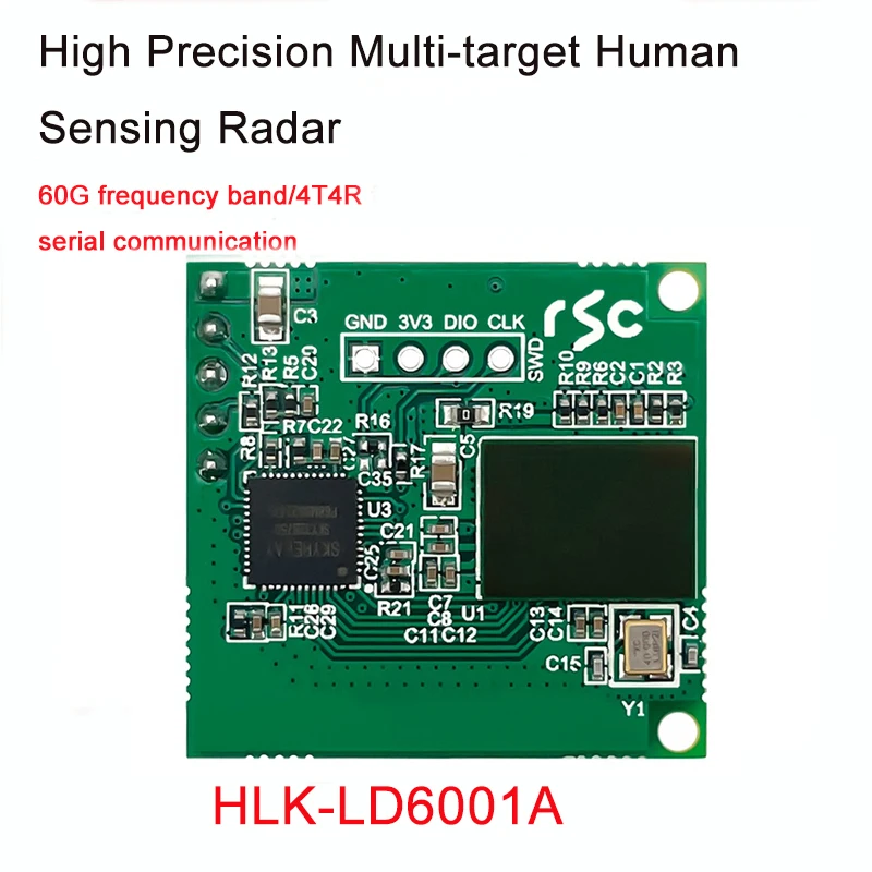 Hi-Link 60G 4 Transmitter 4our-receiver High-precision Multi-Target Human Movement Track Sensing HLK-LD6001A Radar Module