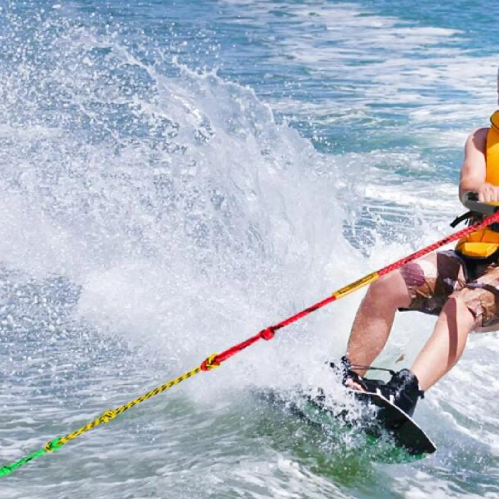 Durable Water Ski Rope Comfortable Grip Wakesurf Handle Multipurpose Surfing Tow Rope for Boating