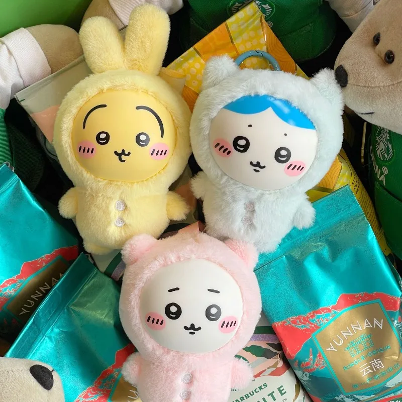 

3pcs chiikawa vinyl face Hachiware doll toys pendant anime character Usagi kawaii bag keychain cartoon decoration pendant