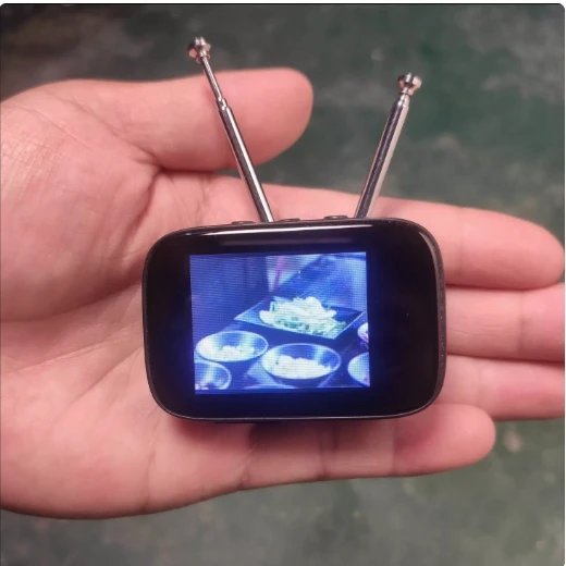 Retro Mini Touch Screen TV Television W-atch Dollhouse Scene Model Miniature TV Model Toys Kitchen Furniture CustomizableContent